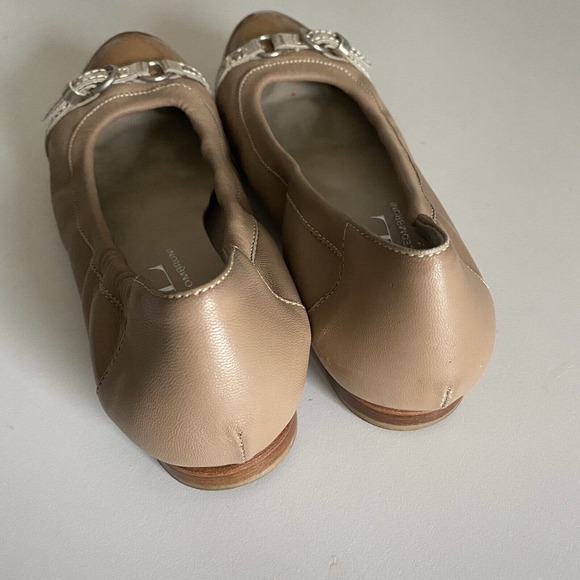 AGL Attilio Giusti Leombruni Ballet Flat Patent Cap Toe Beige Tan Leathe… - Picture 5 of 8